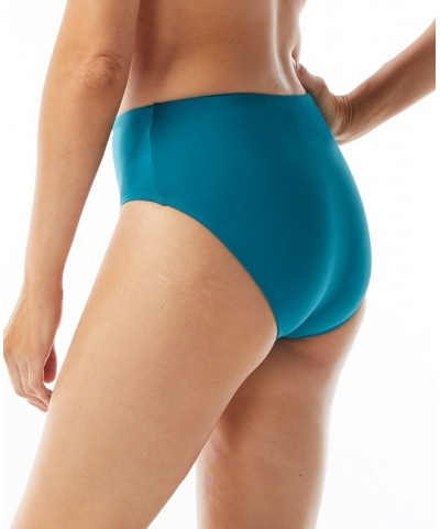 Contours Bra Sized Clarity Bandeau Tankini Top & High-Waist Bikini Bottoms Teal $32.64 Swimsuits