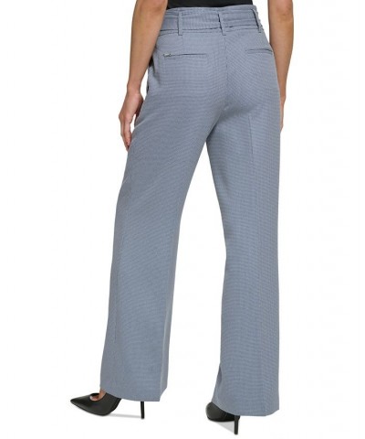 Petite Printed Belted High-Waist Wide-Leg Pants Classic Navy $49.98 Pants