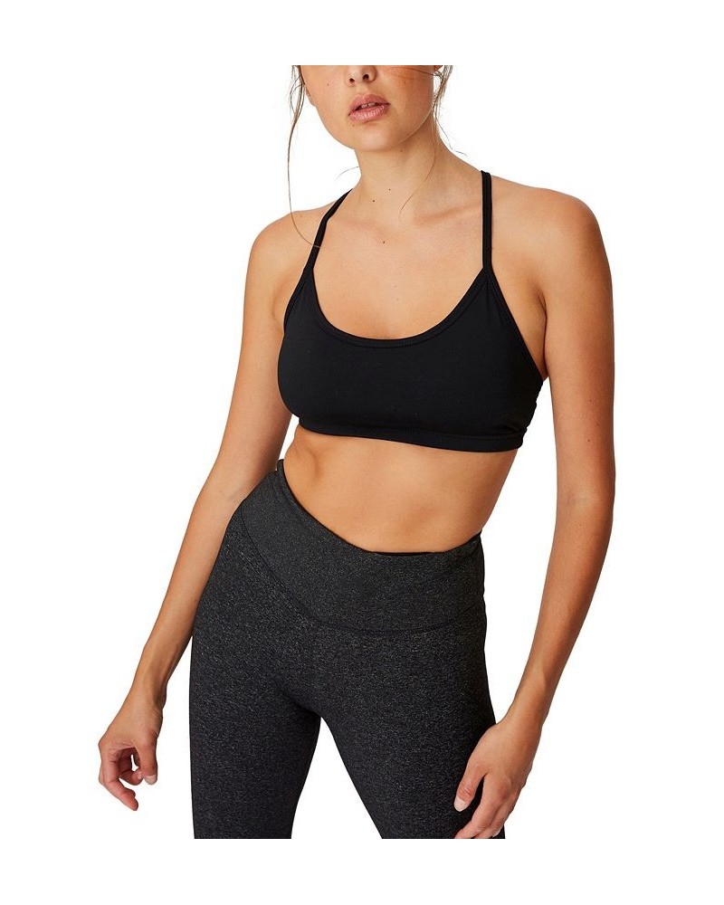 Women's Workout Yoga Crop Top Black $14.70 Tops