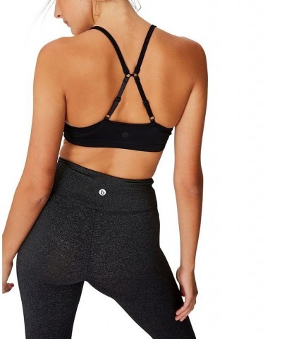 Women's Workout Yoga Crop Top Black $14.70 Tops