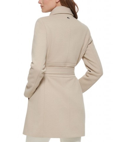 Women's Snap Zipper Club-Collar Coat Champagne $96.00 Coats