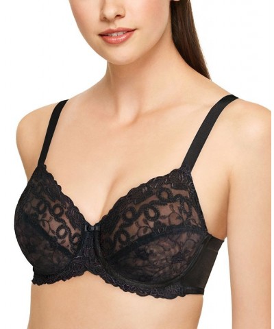 Renaissance Rose Underwire Bra 85720 Black $23.84 Bras