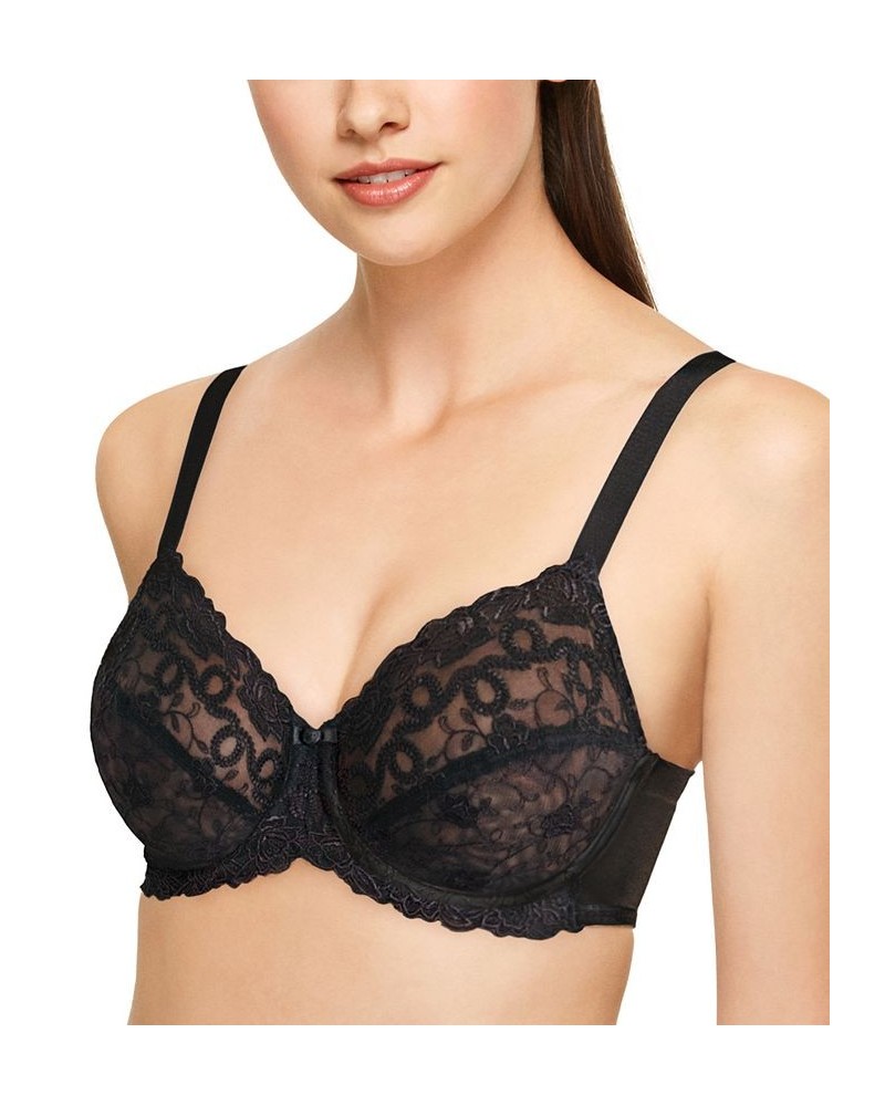 Renaissance Rose Underwire Bra 85720 Black $23.84 Bras