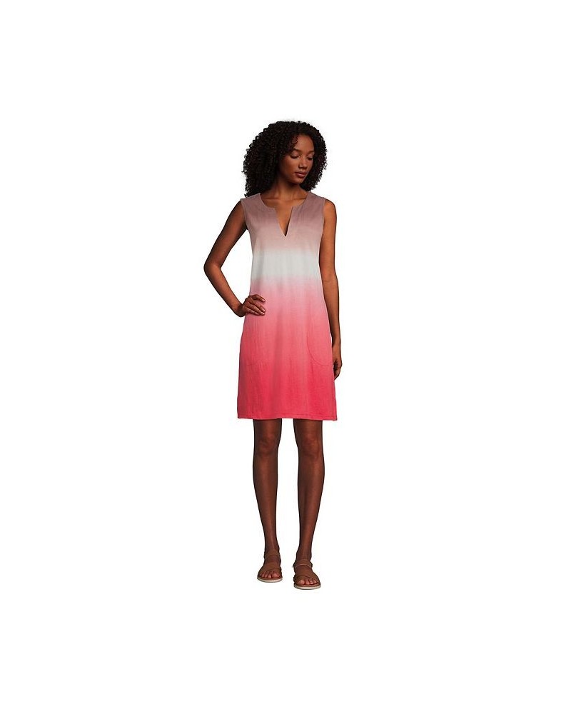 Women's Cotton Jersey Sleeveless Swim Cover-up Dress Wood lily/mauve quartz ombre $27.47 Swimsuits