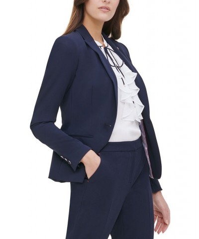 Women’s One-Button Blazer Blue $59.60 Jackets