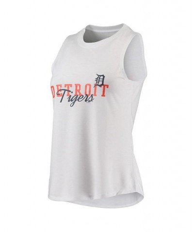 Women's White Black Detroit Tigers Sonata Tank Top and Leggings Set White $27.90 Pajama