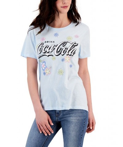 Juniors' Coca-Cola Short-Sleeve T-Shirt Blue $10.63 Tops