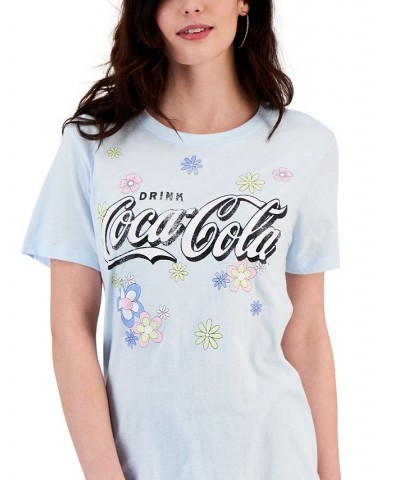 Juniors' Coca-Cola Short-Sleeve T-Shirt Blue $10.63 Tops