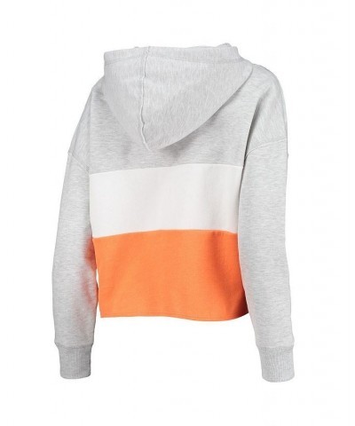 Women's '47 Clemson Tigers Lizzy Colorblocked Cropped Pullover Hoodie Heathered Gray, Heathered Orange $38.40 Sweatshirts