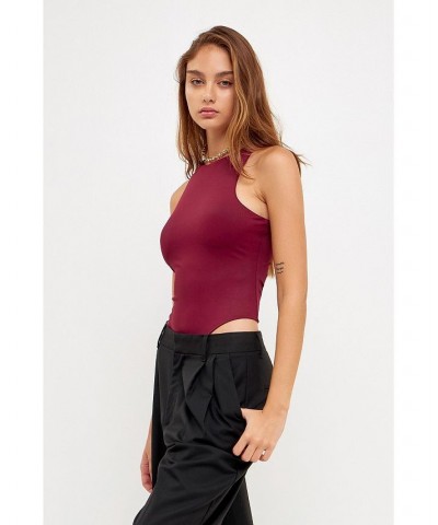 Women's Solid Body Suit Red $29.40 Tops