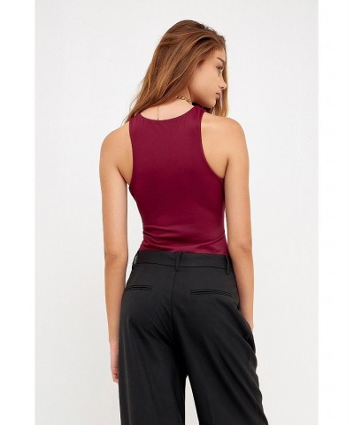 Women's Solid Body Suit Red $29.40 Tops