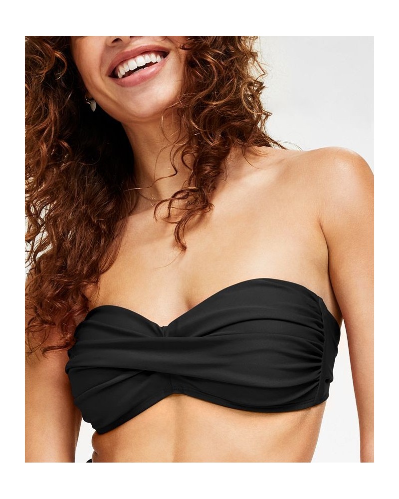 Twist Bandeau Bikini Top Black $21.60 Swimsuits