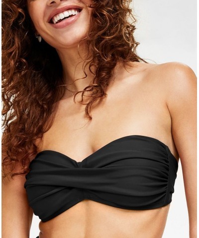 Twist Bandeau Bikini Top Black $21.60 Swimsuits