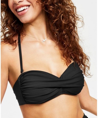 Twist Bandeau Bikini Top Black $21.60 Swimsuits