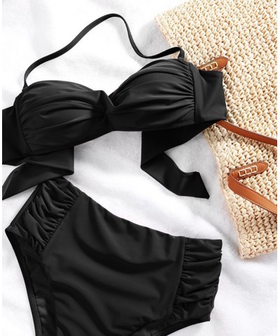 Twist Bandeau Bikini Top Black $21.60 Swimsuits