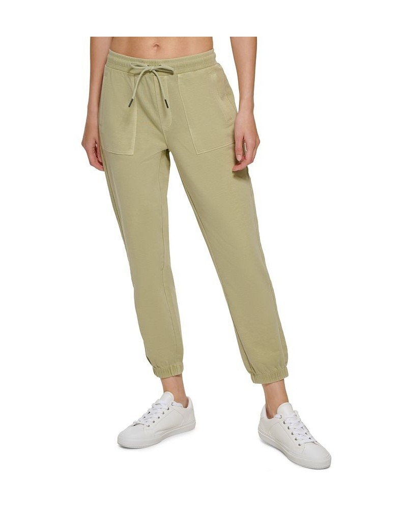 Women's Garment Dye Smocked Waist Joggers Sprig $21.89 Pants