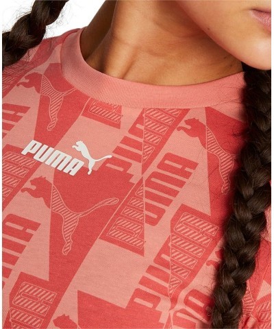 Women's Power Logo-Print T-Shirt Puma Black $16.52 Tops