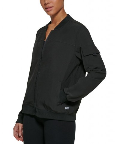 Women's Cargo-Pocket Jacket Black $32.27 Jackets