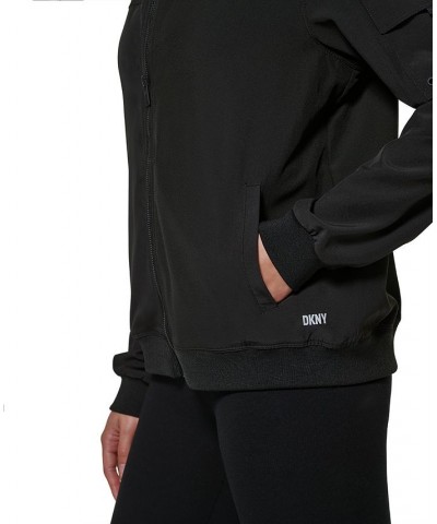 Women's Cargo-Pocket Jacket Black $32.27 Jackets