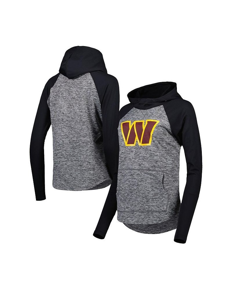 Women's Washington Commanders Championship Ring Raglan Pullover Hoodie Heathered Gray, Black $33.75 Sweatshirts