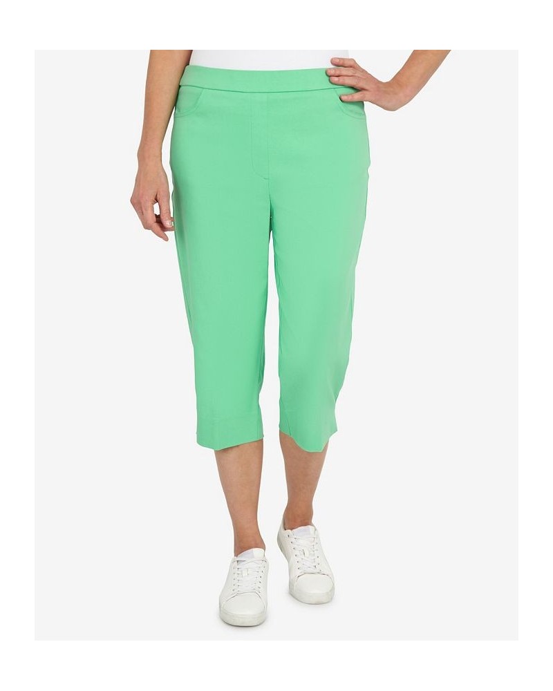 Petite Tropical Allure Clamdigger Pants Green $32.13 Pants