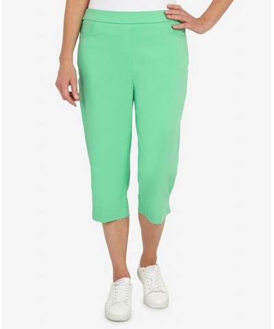 Petite Tropical Allure Clamdigger Pants Green $32.13 Pants