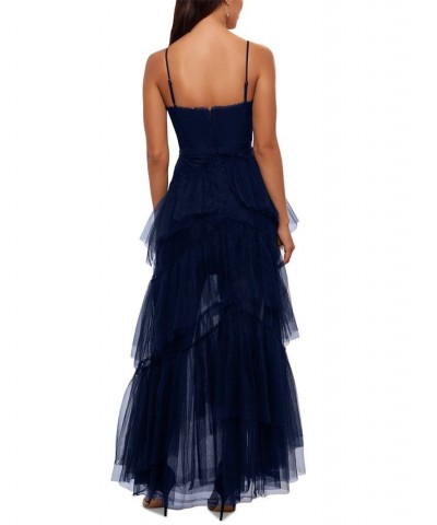 Mesh Corset Ball Gown Blue $128.00 Dresses