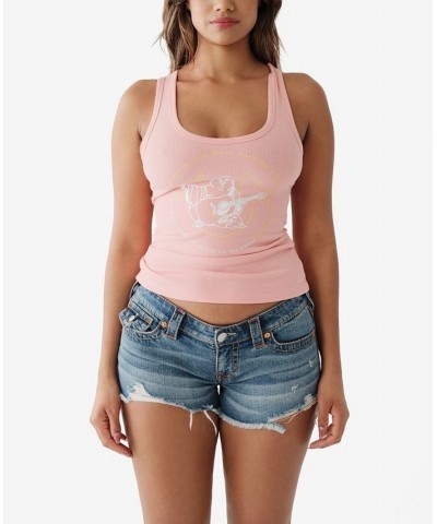 Women's Foil Logo Classic Tank Pink $35.40 Tops