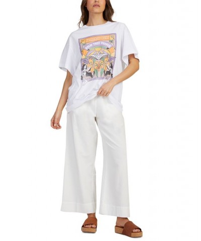 Juniors' Printed Sweet Sunshine T-Shirt Bright White $29.00 Tops