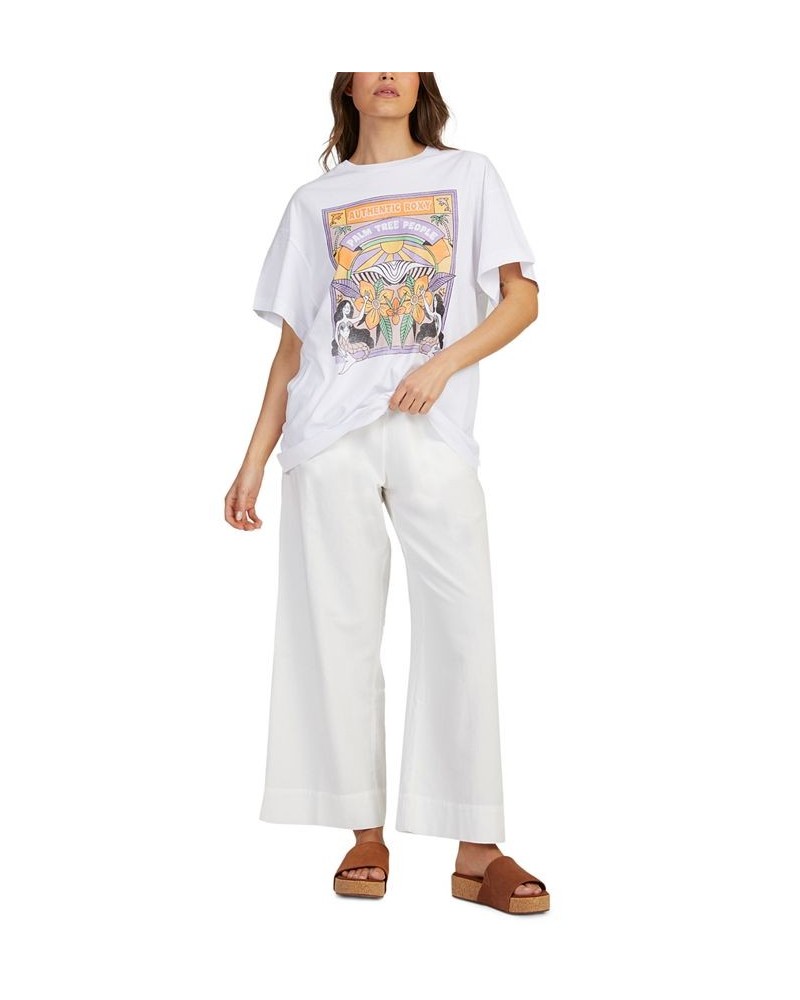 Juniors' Printed Sweet Sunshine T-Shirt Bright White $29.00 Tops