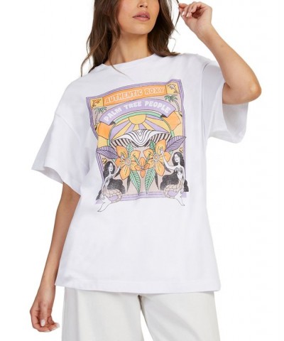 Juniors' Printed Sweet Sunshine T-Shirt Bright White $29.00 Tops