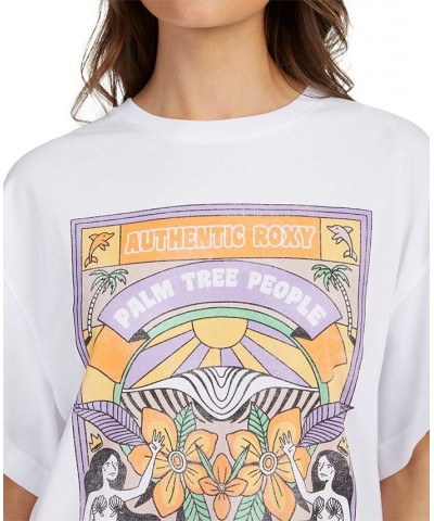 Juniors' Printed Sweet Sunshine T-Shirt Bright White $29.00 Tops