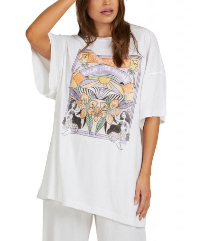 Juniors' Printed Sweet Sunshine T-Shirt Bright White $29.00 Tops