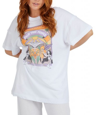 Juniors' Printed Sweet Sunshine T-Shirt Bright White $29.00 Tops