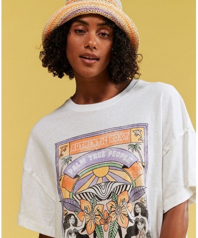 Juniors' Printed Sweet Sunshine T-Shirt Bright White $29.00 Tops