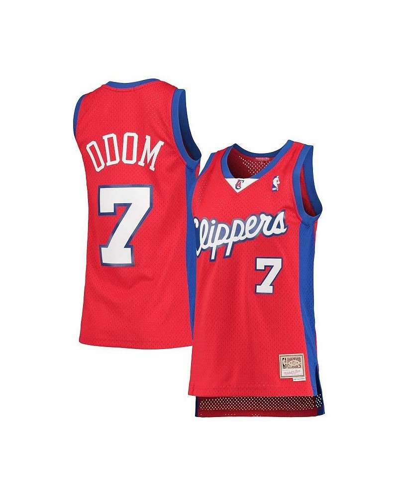 Women's Lamar Odom Red LA Clippers 2000-01 Hardwood Classics Swingman Jersey Red $48.30 Jersey