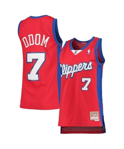 Women's Lamar Odom Red LA Clippers 2000-01 Hardwood Classics Swingman Jersey Red $48.30 Jersey