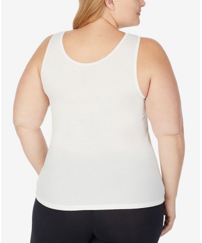 Plus Size SofTech Stretch Lace Detail Cami Ivory/Cream $12.00 Tops