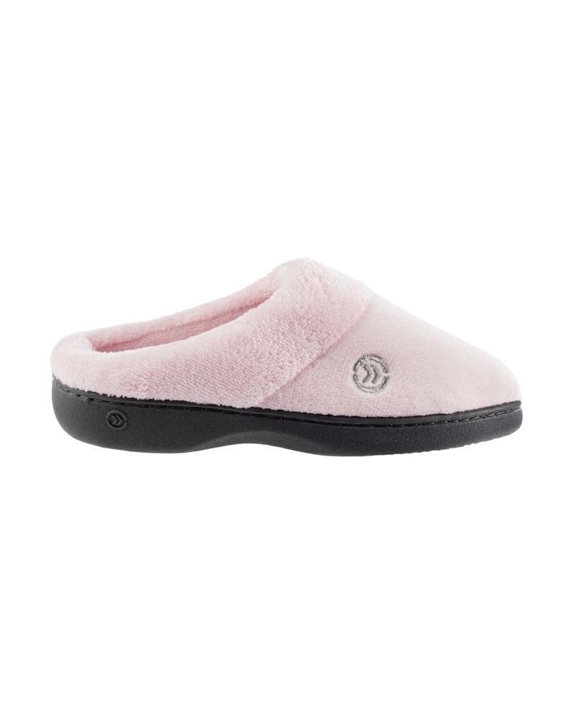 Women's Micro Terry Sport Hoodback Slippers Pink $10.34 Shoes