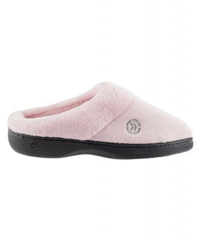 Women's Micro Terry Sport Hoodback Slippers Pink $10.34 Shoes