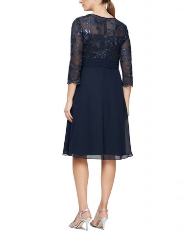 Women's Embellished Shift Dress Navy $97.51 Dresses