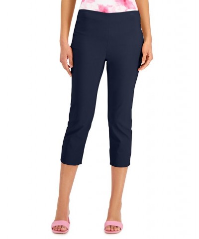 Petite Pull-On Capri Pants Blue $23.06 Pants