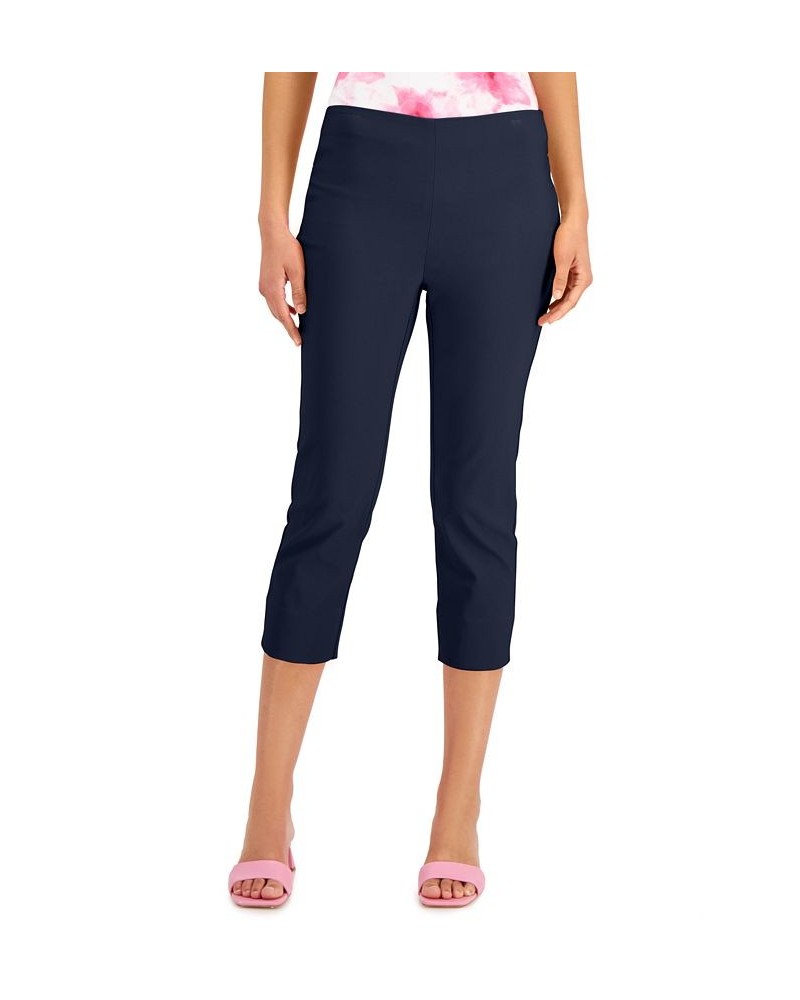 Petite Pull-On Capri Pants Blue $23.06 Pants