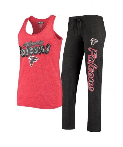 Women's Black and Red Atlanta Falcons Satellite Slub Pants and Tank Top Sleep Set Black, Red $26.00 Pajama