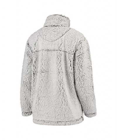 Women's Gray Montreal Canadiens Sherpa Quarter-Zip Pullover Jacket Gray $36.00 Jackets