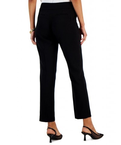 Women's Stretch-Crepe Cropped Sailor Pants Black $31.31 Pants