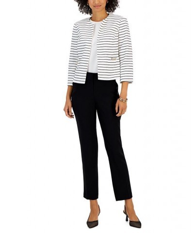 Women's Stretch-Crepe Cropped Sailor Pants Black $31.31 Pants