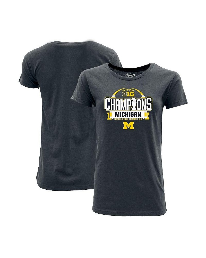 Women's Navy Michigan Wolverines 2022 Big 10 Football Conference Champions Locker Room T-shirt Navy $22.05 Tops