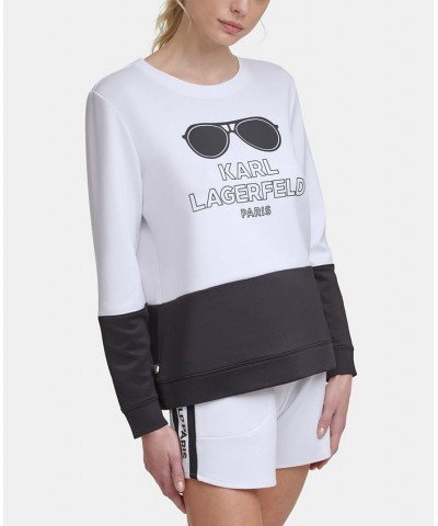 Women's Colorblock Sunglass Sweatshirt White $39.38 Sweatshirts