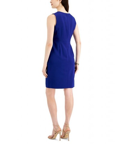 Petite Snap-Front Sheath Dress Pink $25.99 Dresses